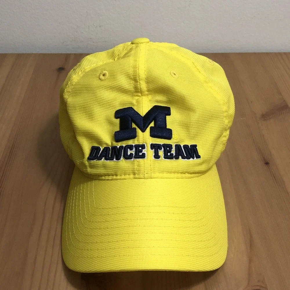 Michigan Wolverines Adidas Dance Team Slouch Buckle-Back Cap Hat One Size Yellow